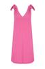 Women's Style Dress Fuchsia Plain Relaxed Mini Woven 99% Polyester,1% Elastane Dress