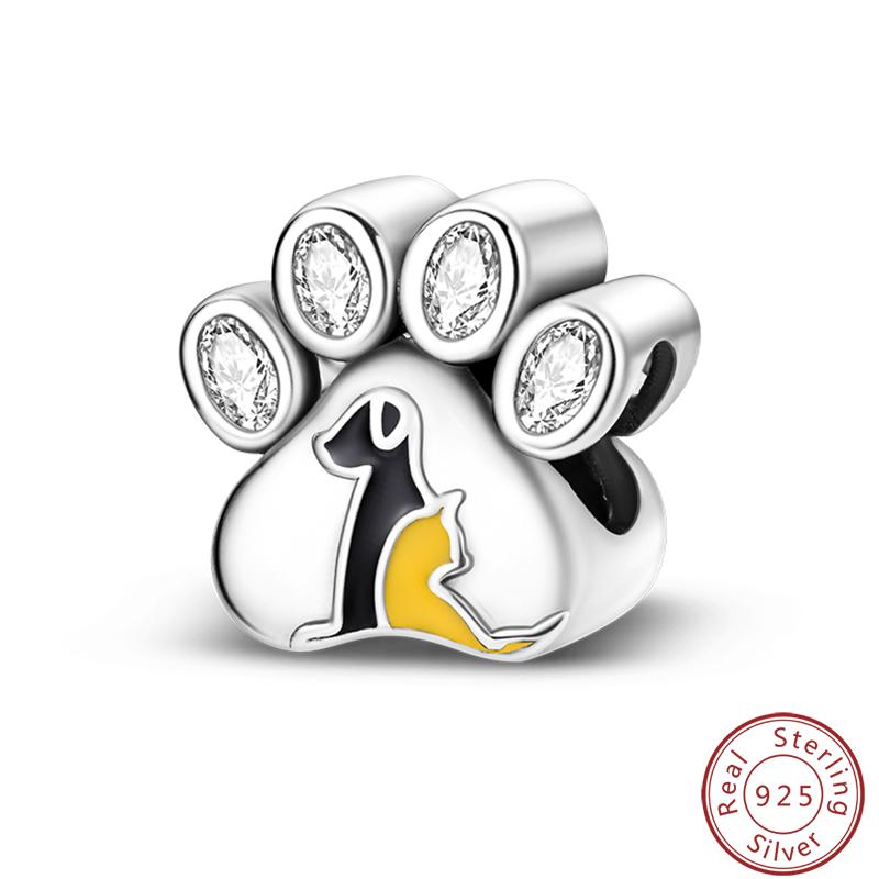 Милая серия «Кошка и собака» Медные шармы «Луна», «Бабочка», «Отпечаток лапы» 3 мм Сделай сам Изготовление изящных ювелирных изделий Подарки