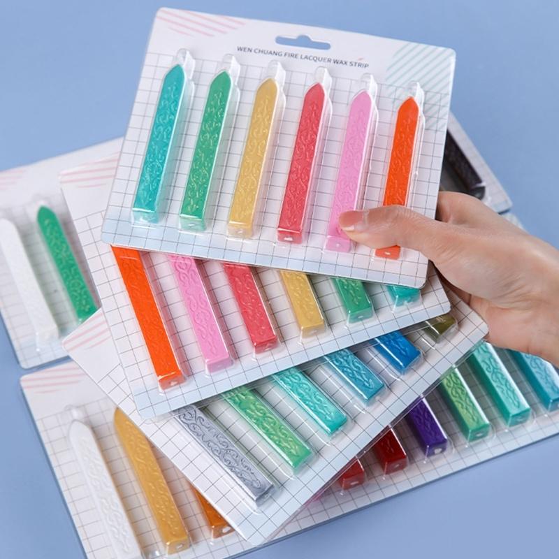 6 шт. Сургучная палочка, Сургучная палочка с фитилем для печати сургучной печатью, Свадебные приглашения, Украшения для упаковки