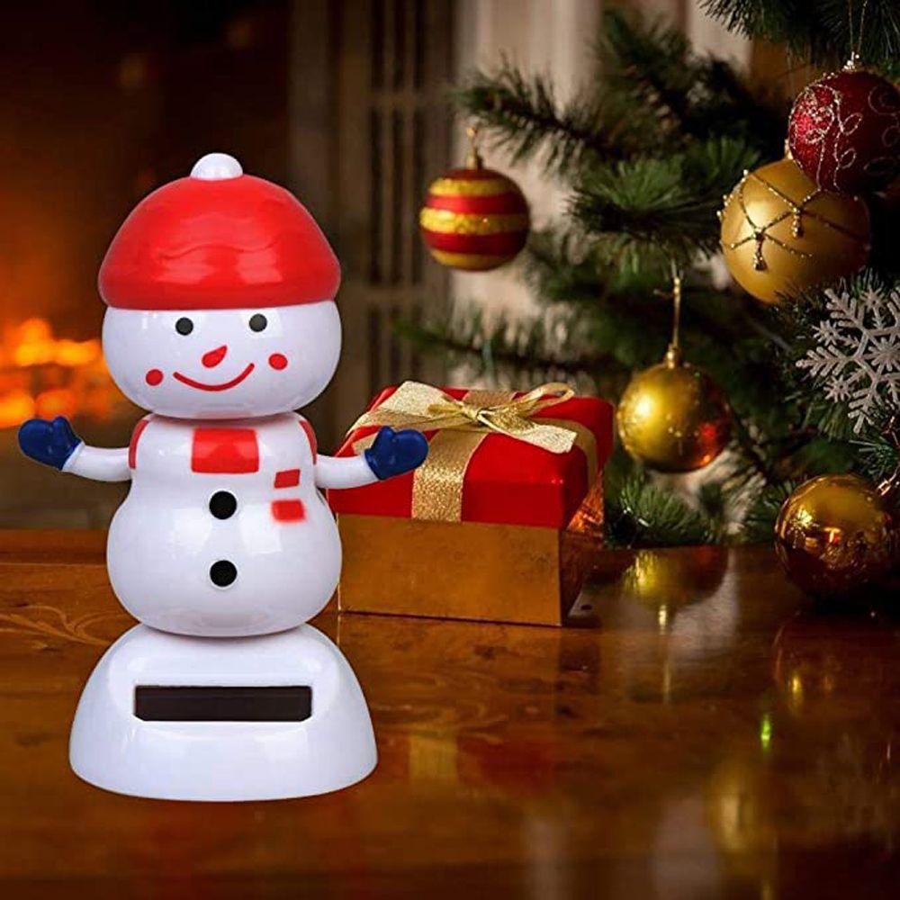 Head Dancer Dashboard Decor Solar Dancing Doll Swinging Bobble Toy Santa Claus Christmas Snowman