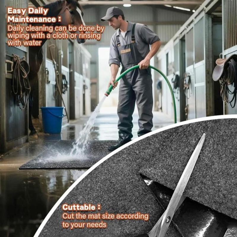 Waterproof Felt Stable Mat Nonslip Horse Floor Stable Mat Light weight Horse Stall Pad Easy To Clean for Floor Surfaces