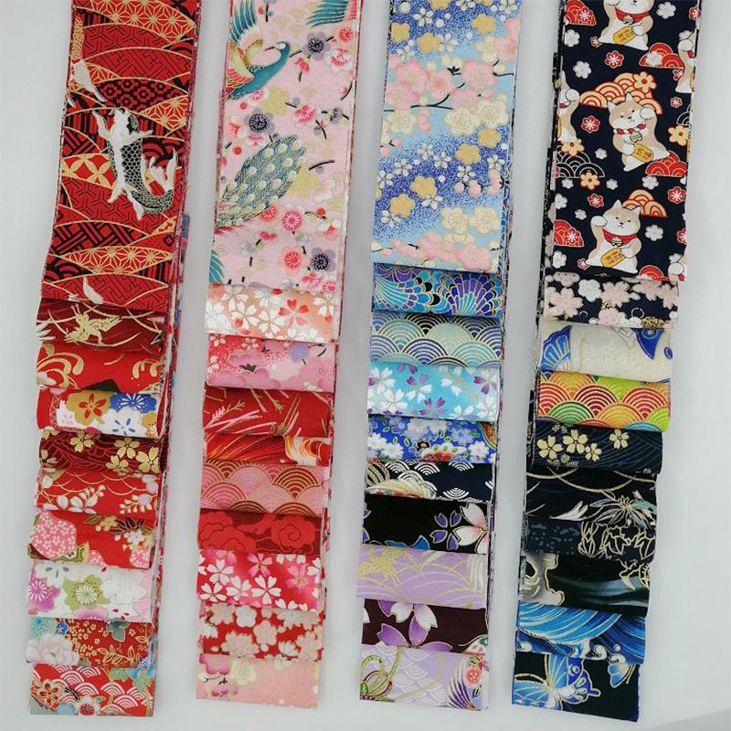 40 шт. полосок ткани желе для пэчворка, шитья, квилтинга, материал для обертывания, японская ткань для рукоделия, хлопковая ткань