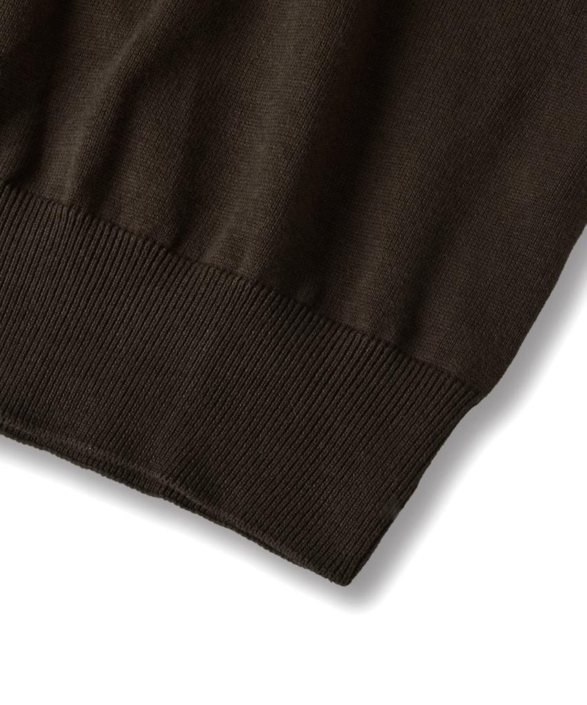 ASP Cotton Short Sleeve Collared Knit - Brown