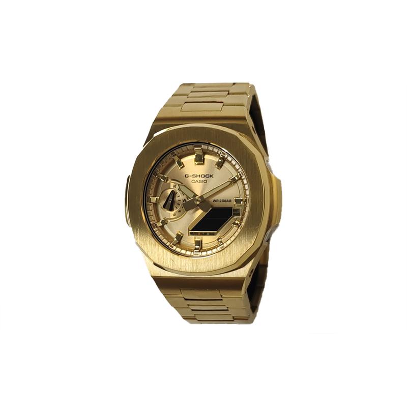 CASIO Customized watch modified series Farm Oak Black Waterproof 200 meters Fashion Trend GA-2100GB-1A Modified-Round Ste GA-2100GB-1A