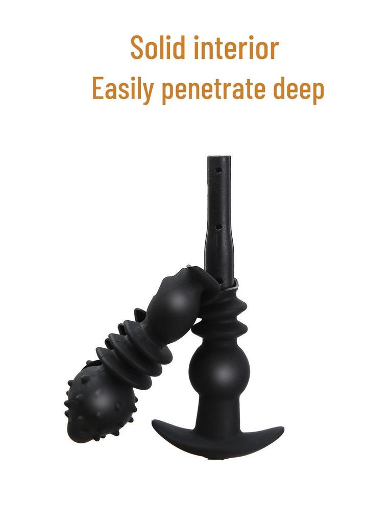Extra Long Inflatable Silicone Anal Plug for Deep Insertion