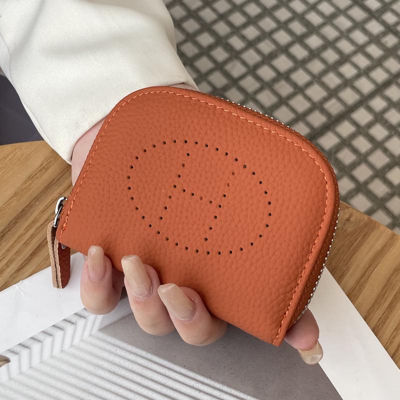 Женский кошелек для карт и монет из натуральной кожи - 2025 Новый держатель для ключей, помады, ID из коровьей кожи