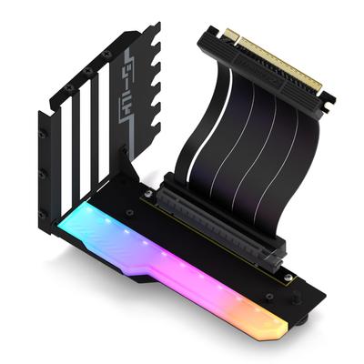 Новый вертикальный кронштейн графического процессора серии Shield RGB, вертикальный держатель видеокарты, светодиодная подсветка ARGB 5 В, 3-контактная, синхронизация, совместимая с PCIe EZDIY-FAB PCIe4.0 4.0