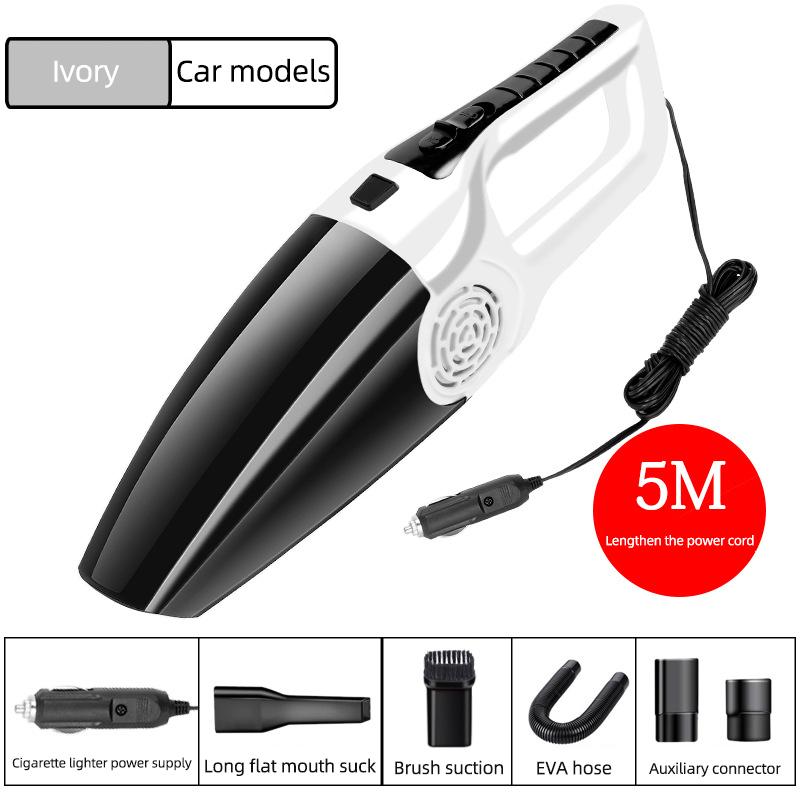Автомобильный пылесос с высокой мощностью, портативный и ручной пылесос с проводом и множеством аксессуаров для универсального использования