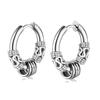 Small Ring Hoop Earrings for Men Women Fashion Vintage Filigree Earrings Silver Color Jewelry Beautiful Gifts