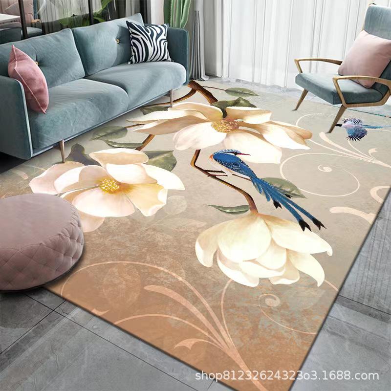 Living Room Luxury Area Rug: Geometric Carpet for Bedroom, Bedside, or Coffee Table