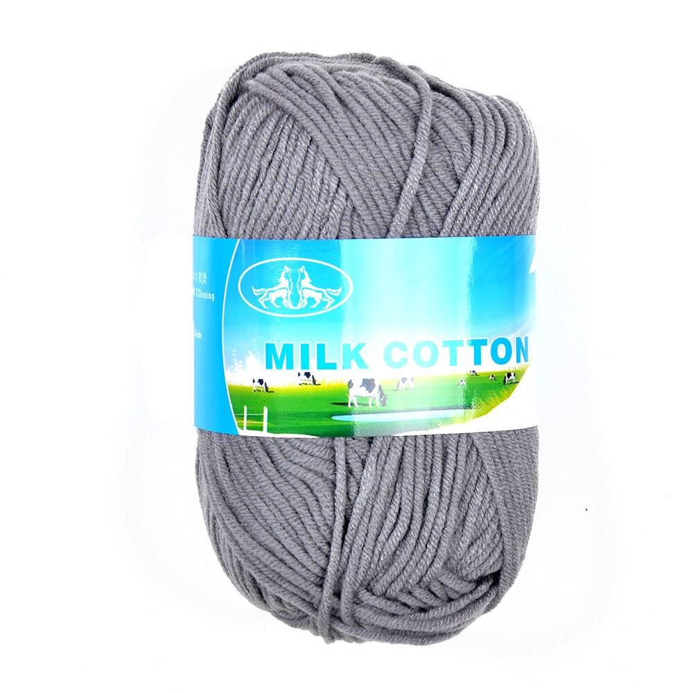 50 г/шар молочная хлопковая пряжа для вязания крючком, антипиллинговая нить высокого качества для ручного вязания для кардигана, шарфа, шапки, свитера