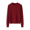Women's Cashmere Knit Drop Shoulder Sweater – 12-Gauge Round Neck Versatile Pullover