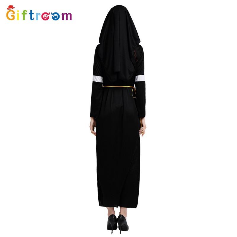 Halloween Drama Stage Performance Sexy Nun Robe Party Cosplay Costume