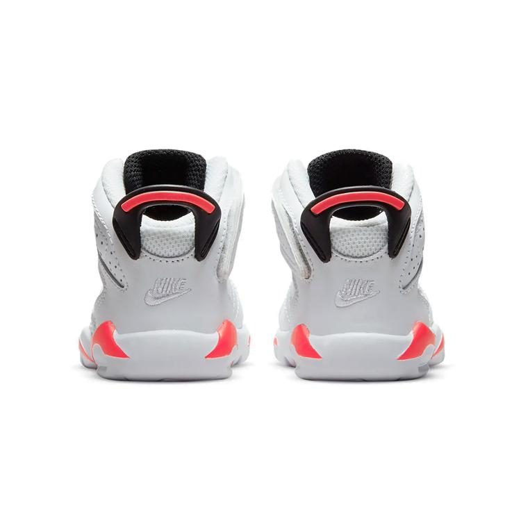 Jordan Air Jordan 6 Little Flex Инфракрасная амортизация Устойчивость к истиранию Нескользящая подошва Средняя высота Детская обувь Белый CT4417-101