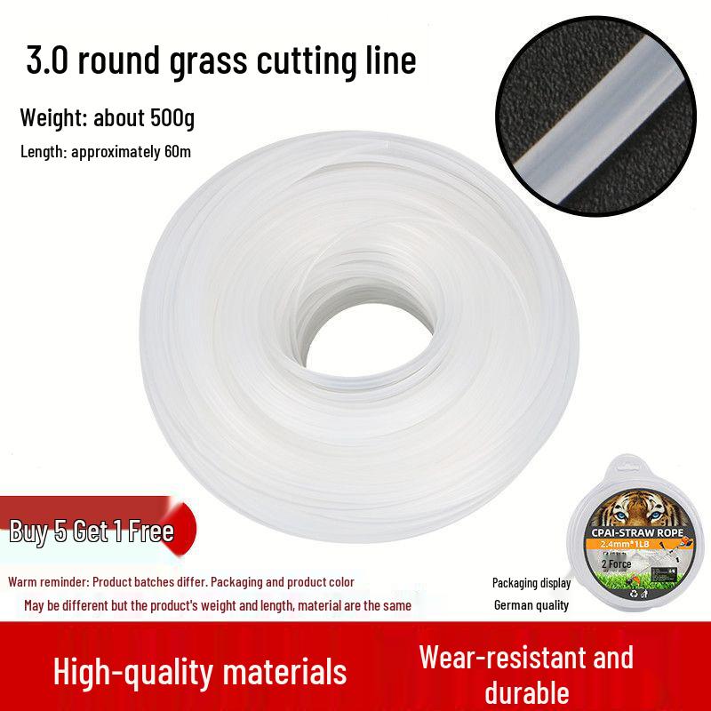 Universal Wear-Resistant Nylon Steel Wire Trimmer Line for Lawn Mower Heads