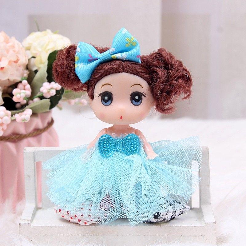 9 см мини-кукла брелок креативная виниловая эмалированная игрушка кукла смущенная маленькая девочка принцесса набор подарок