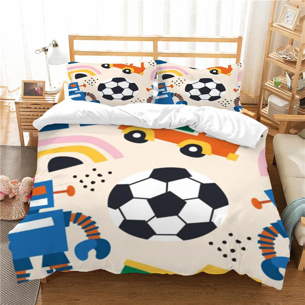3D футбольный принт, постельное белье, пододеяльник, домашнее постельное белье, детский подарок, одеяло из микрофибры, дышащий пододеяльник
