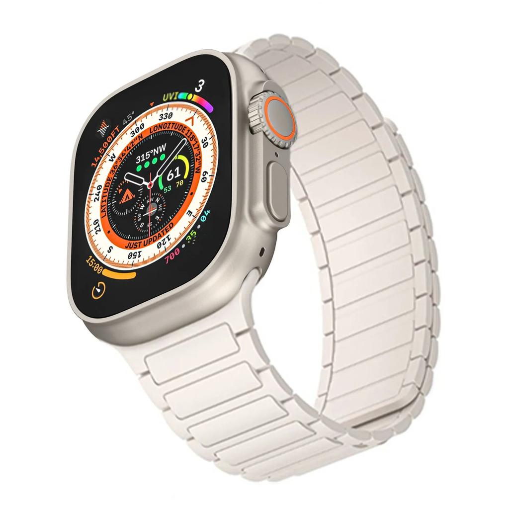 Magnetic Sports Band for Apple Watch Ultra 2 49mm 45mm 44mm 42mm 38 40 41mm Silicone Strap for IWatch Series Ultra 2 9 8 7 6 5 4