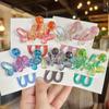 2PCS Lovely Cartoon Transparent Butterfly Girls Elastic Hair Bands Princess Hair Accessories Children Hair Ties Baby Headwear