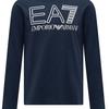 Emporio Armani FW23 Серия EA7 Футболка с принтом логотипа с круглым вырезом с длинным рукавом Мужские топы Синий 6RPT04-PJFFZ-1554
