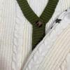 Autumn and Winter Women's Leaf Embroidery Lantern Sleeve Sweater Loose Casual Knit Cardigan