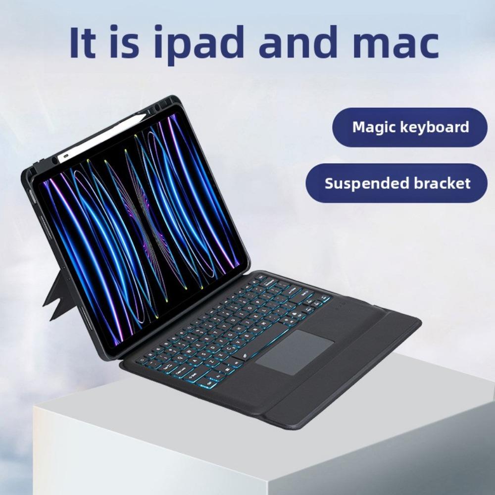 Leather Keyboard Case for iPad 10.9 Magnetic Bluetooth Keyboard Cover Compatible with iPad Pro 11 10.25 Inch