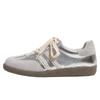 Uncle's House Has the Same Spot Retro Casual Shoes, New Lace Edge Silver German Training Shoes, Women's Sports Lace-up Board Shoes, Women's