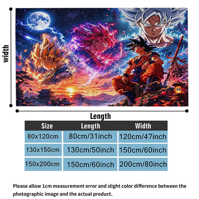 DRAGONBall Print Flannel Blanket High Quality Warm Comfortable Cover for All Seasons Perfect for Gifts Home Decor