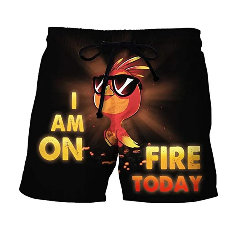 Funny Fruit Banana Design Graphic Beach Shorts Hip Hop Cock Animal 3D Printed Short Pants Vacation Surfing Men Swimming Trunks