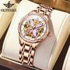 OUPINKE 3239 Automatic Mechanical Watch for Ladies Luxury Diamond Watch Waterproof Luminous Stainless steel Watch Women