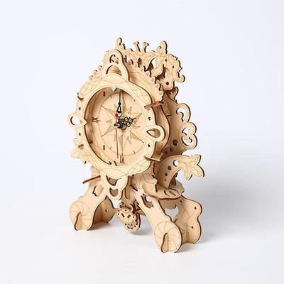Деревянная 3D ретро-часы-головоломка Сделай сам