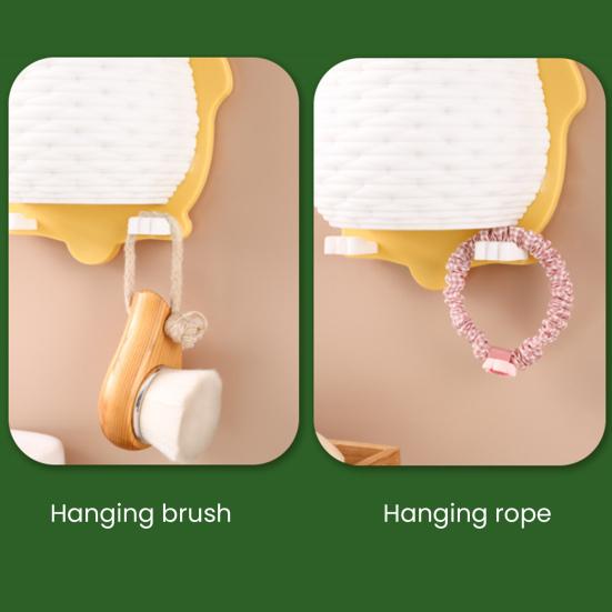 Настенный ящик для хранения в виде кролика, настенная мультяшная полка для хранения в виде кролика, водонепроницаемый органайзер для зубных щеток для кухни, ванной комнаты, инструментов для макияжа