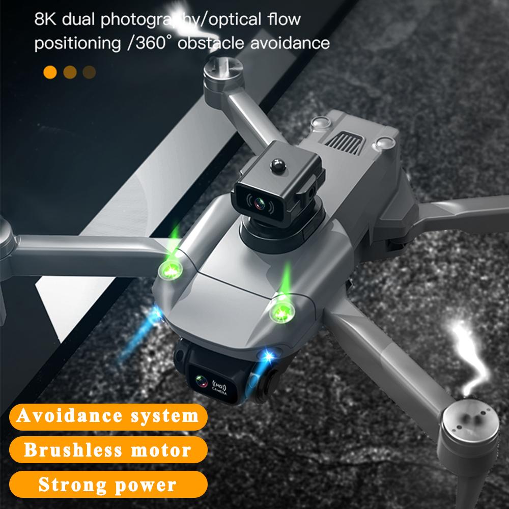 New K998 8K HD dual camera drone intelligent obstacle avoidance quadcopter GPS WIFI brushless RC helicopter children's toys