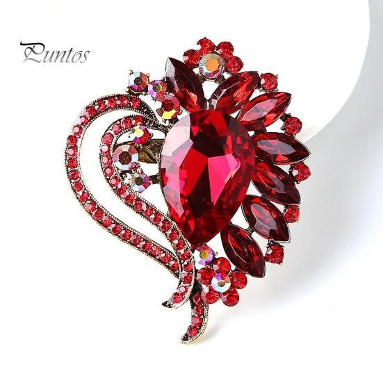 Креативная брошь с блестящими стразами, инкрустированная стеклом, в форме сердца, пальто, булавка с лацканами, платье, шаль, шапка, шарф, значок, аксессуары для пальто
