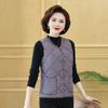 Women's Autumn Winter Lightweight Down Lunch Break Jacket Fashionable Warm Short Style Crew Neck Tweed Vibe Vest Waistcoat Thickened