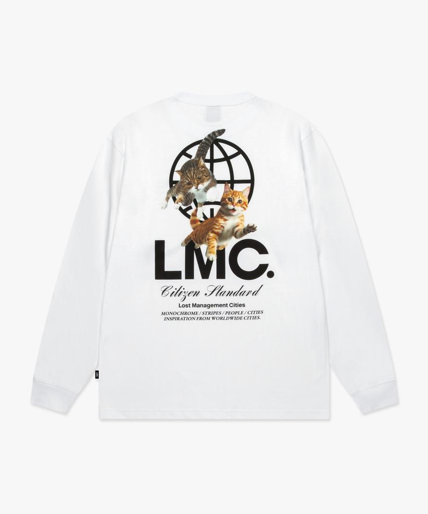 LMC Flying Cats Long Slv Tee White