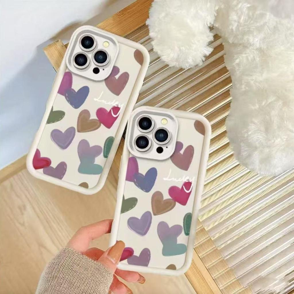Множество сердечек подходят для чехла для мобильного телефона iphone16pro Apple 15 Япония и Южная Корея 14/13promax новый 12.