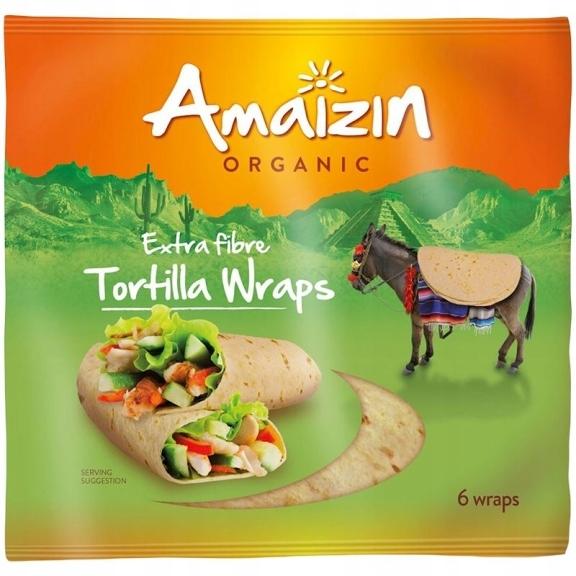 TORTILLA WRAPS WITH BRAN (SOURCE OF DIETING FIBER) ORGANIC 240 g - AMAIZIN