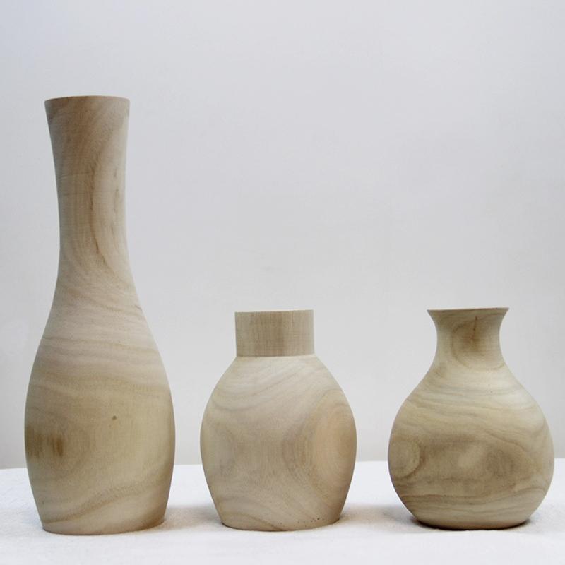 1шт Цветочная композиция Натуральный цвет Деревянная ваза Шикарный настольный орнамент Минималистичные сухоцветы Дзен Дизайн Цветы Бутылка