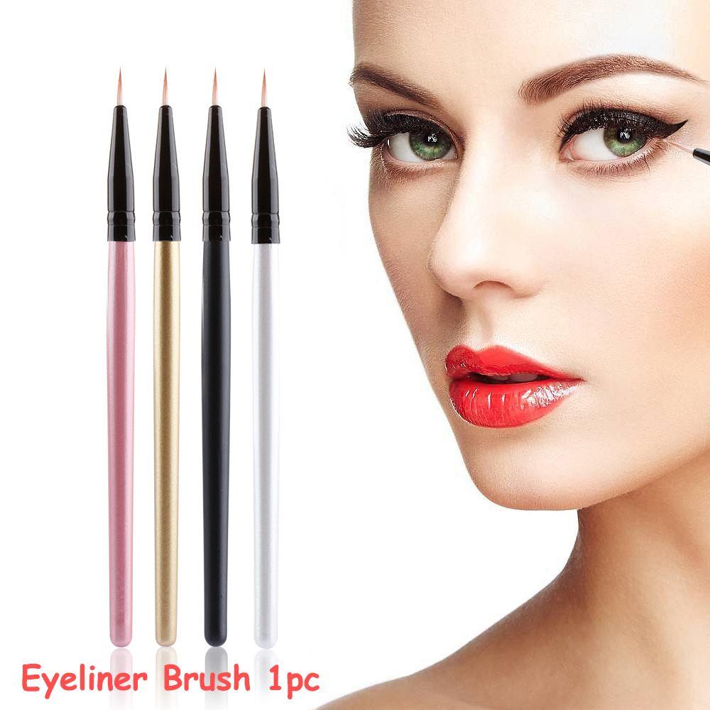 Wooden handle Beauty Cosmetic Eyeliner Brush Lipliner Eyeshadow Applicator Eyelash Extension Tools