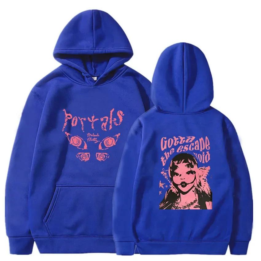 Melanie Martinez Длинные рукава с капюшоном Толстовки Harajuku Street Fashion Свитера Повседневные Portals Tour Женские унисекс толстовки от Amy Martinez