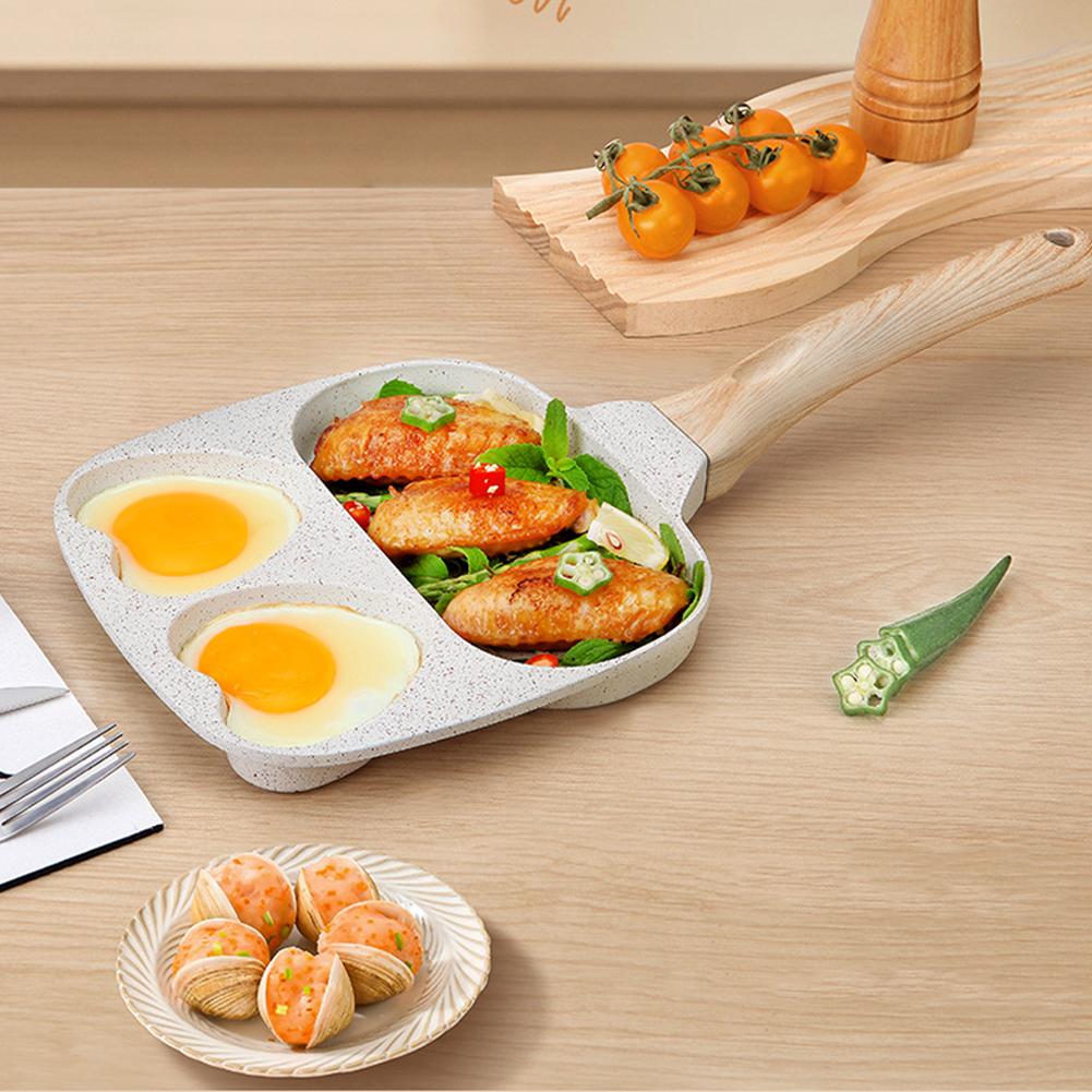 Сковорода для яиц для завтрака, блинов, бургеров, сэндвичей, с антипригарным покрытием, легко моется, сковорода для блинов, совместима с газовой и индукционной плитой