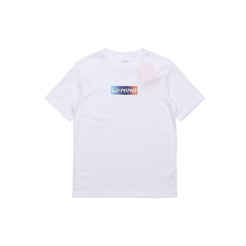 Li-Ning Gradient Logo Short Sleeve T-Shirt Men Tops White AHSQ326-1