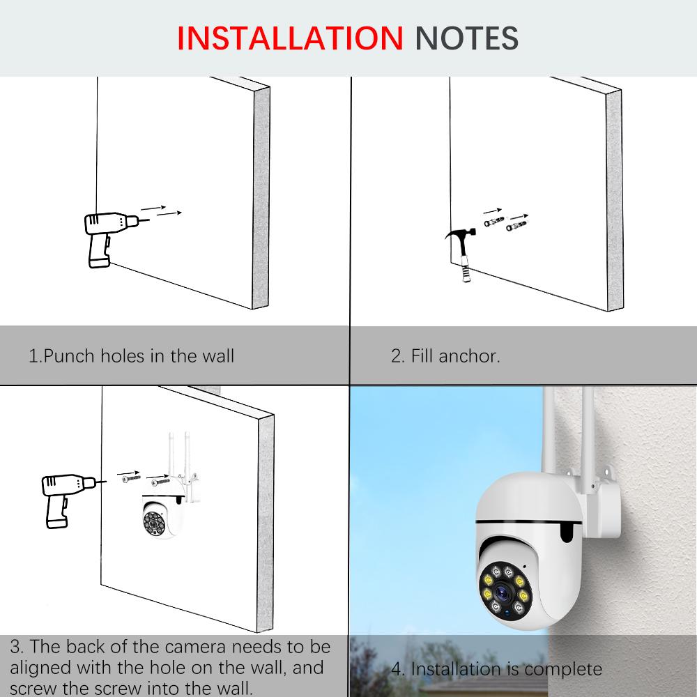 5G и 2,4G двухдиапазонная беспроводная IP-камера Wi-Fi мощностью 200 Вт Водонепроницаемая камера ночного видения для домашней безопасности