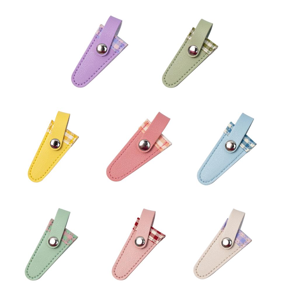 Embroidery Scissors Sheath Color Lattice Scissors Protective Cover Protect Sewing Scissor Sheath Portable Trimming Tool
