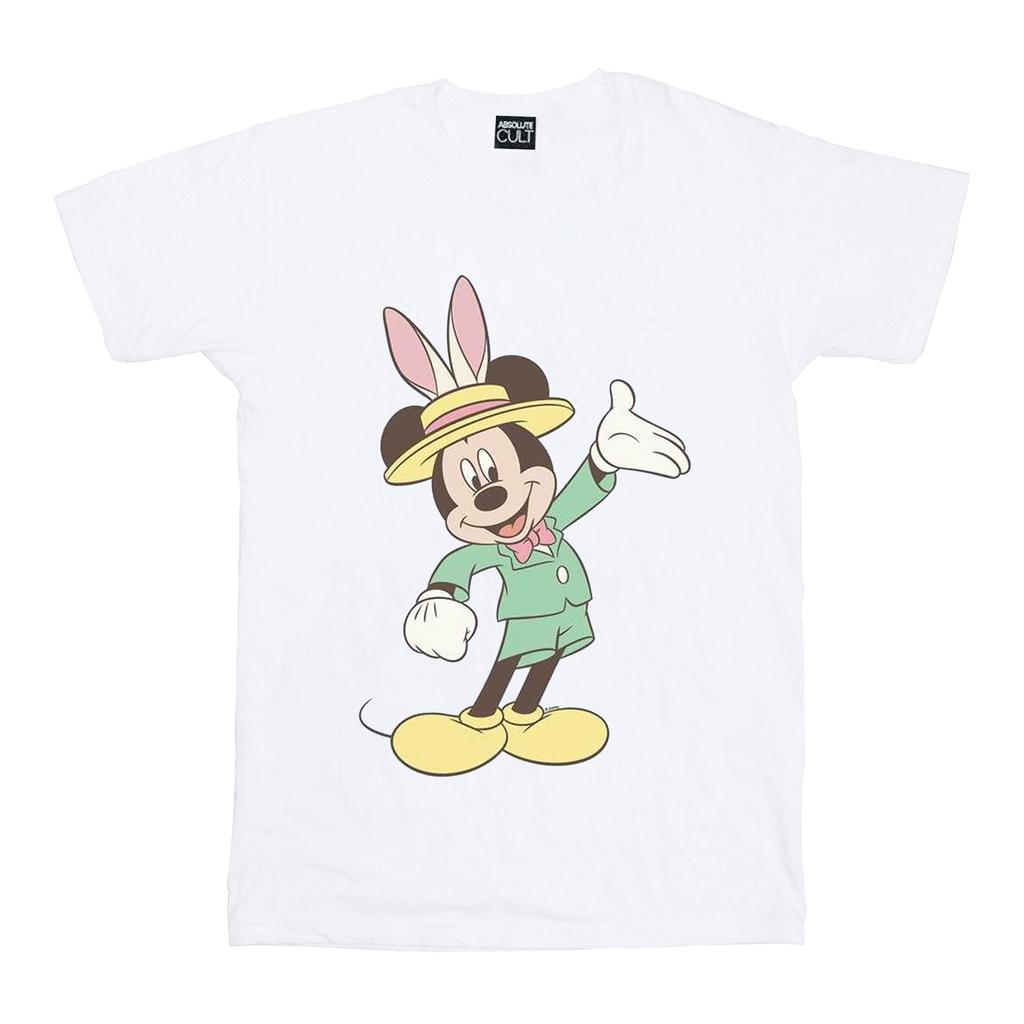 Disney Womens/Ladies Mickey Mouse Easter Bunny Cotton Boyfriend T-Shirt