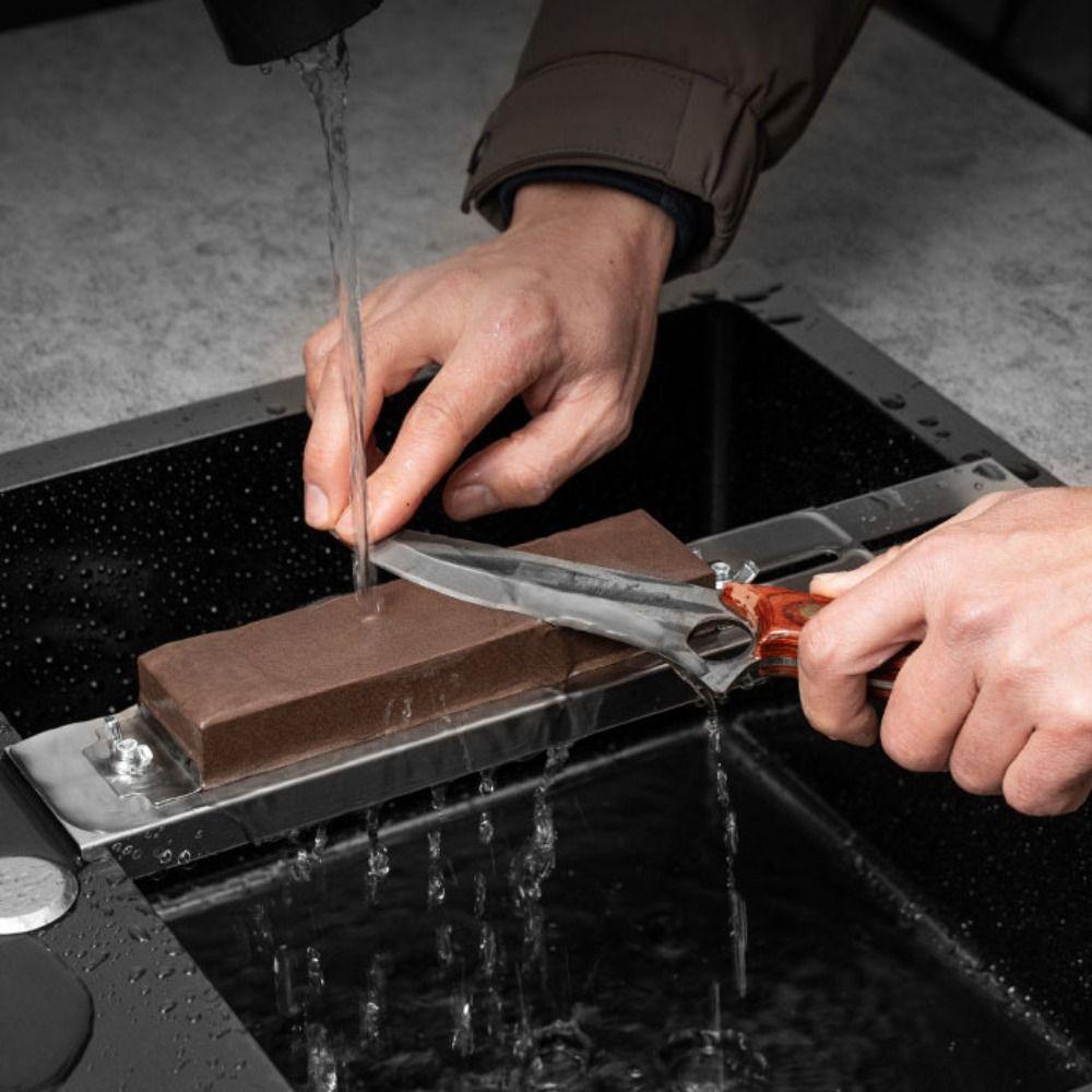 Anti Slip Sink Bridge Sharpening Stone Holder Adjustable Whetstone Base Restaurant