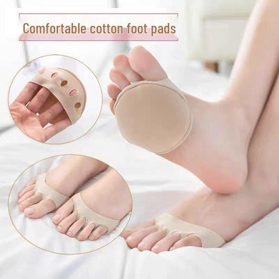 Женские силиконовые накладки на переднюю часть стопы с пятью пальцами - Обезболивающие, для облегчения образования волдырей, стельки из ледяного шелка для сандалий.