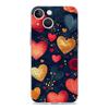 Чехол для iPhone 16 Чехлы iPhone 15 12 13 14 16 Pro Max X XR XS Max 15 Plus iPhone11 Чехол Масляная живопись Граффити Сердце