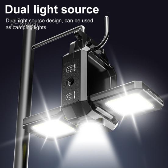 Многофункциональный брелок-светильник, 5 режимов, 90 градусов, складной, регулируемый, USB, перезаряжаемый, для кемпинга, походов, подвесной светильник, аварийный ремонт, COB